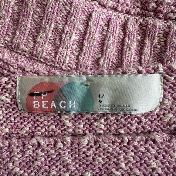 Free People Beach Declan Sweater Romper Crocus Pink Size Large Pockets Summer - Picture 8 of 11
